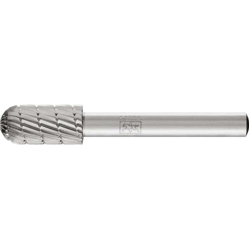 Produktfoto 1 von PFERD TOOLS HSS Frässtift Walzenrundform C Ø 10x20mm Schaft-Ø 6 mm Z 3 universal mittel fein Spanbrecher