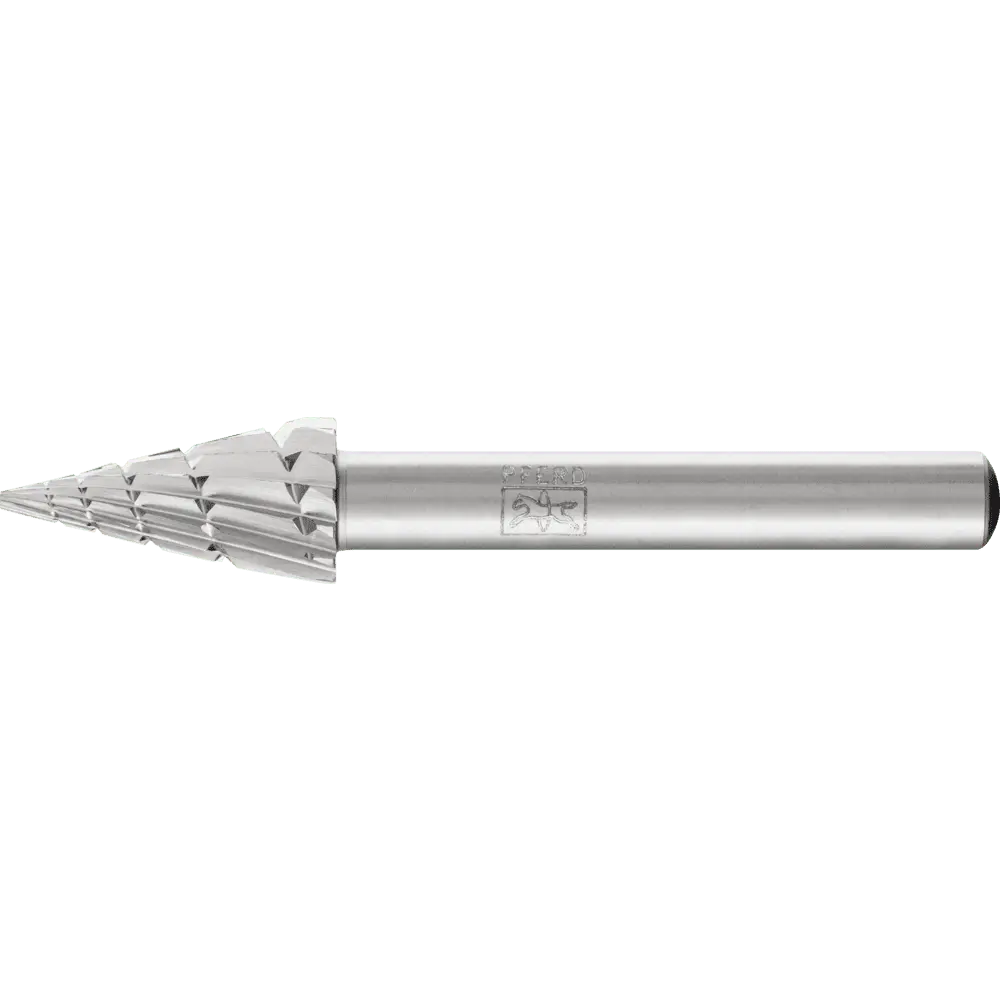 Produktfoto 1 von PFERD TOOLS HSS Frässtift Spitzkegelform G Ø 10x20mm Schaft-Ø 6 mm Z 2 universal mittel Spanbrecher