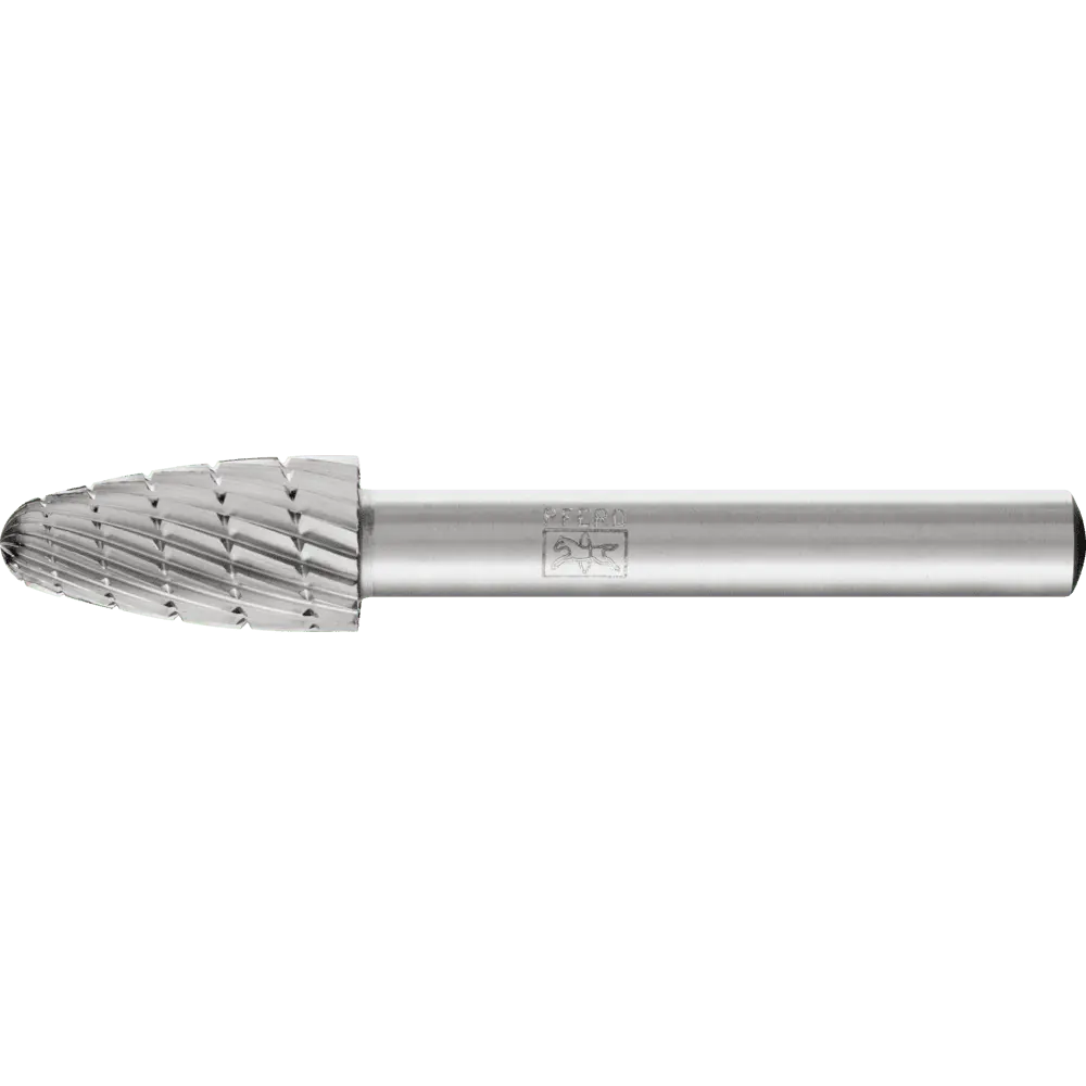 Produktfoto 1 von PFERD TOOLS HSS Frässtift Baumform H Ø 10x20mm Schaft-Ø 6 mm Z 3 universal mittel fein Spanbrecher