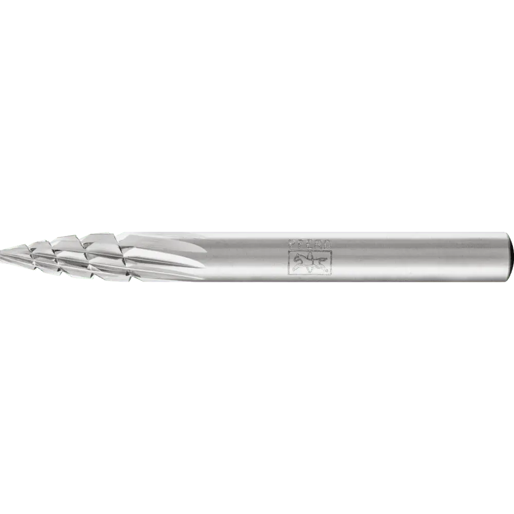 Produktfoto 1 von PFERD TOOLS HSS Frässtift Spitzbogenform K Ø 06x18 mm Schaft-Ø 6 mm Z 2 universal mittel Spanbrecher