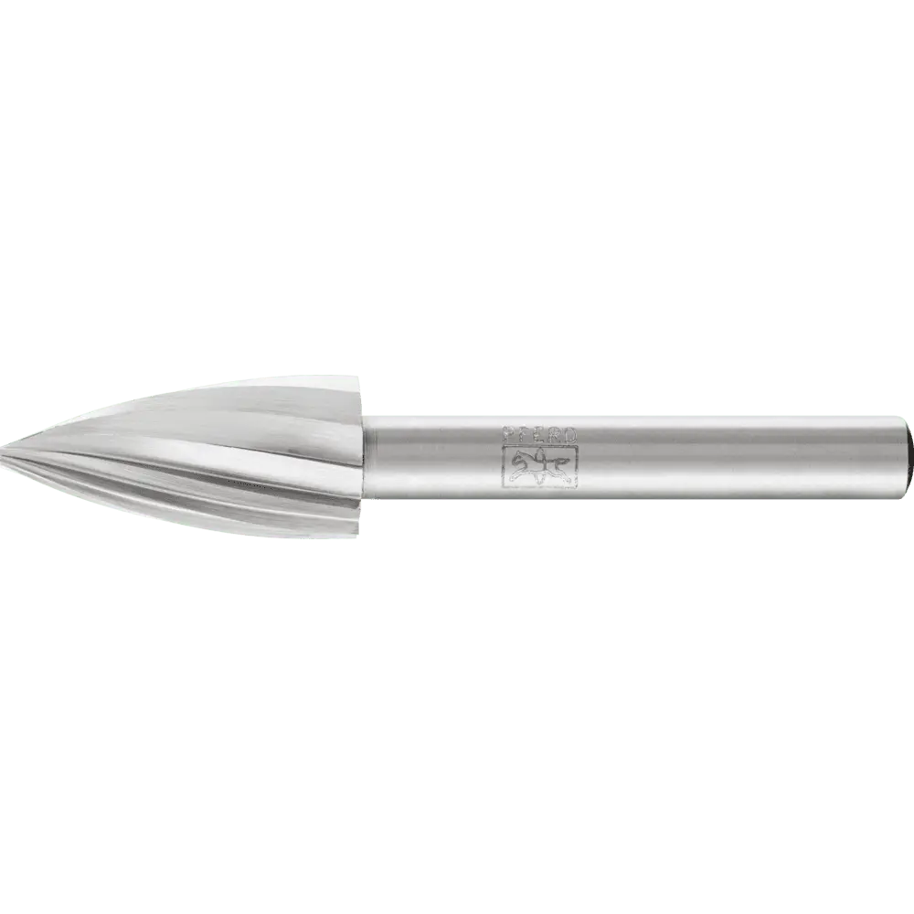 Produktfoto 1 von PFERD TOOLS HSS Frässtift Spitzbogenform K Ø 12x25 mm Schaft-Ø 6 mm Z 1 universal grob