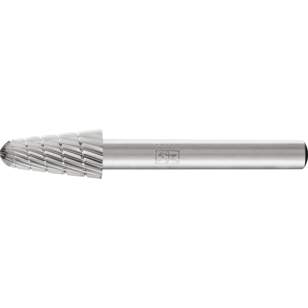 Produktfoto 1 von PFERD TOOLS HSS Frässtift Rundkegelform L Ø 10x20mm Schaft-Ø 6 mm Z 3 universal mittel fein Spanbrecher