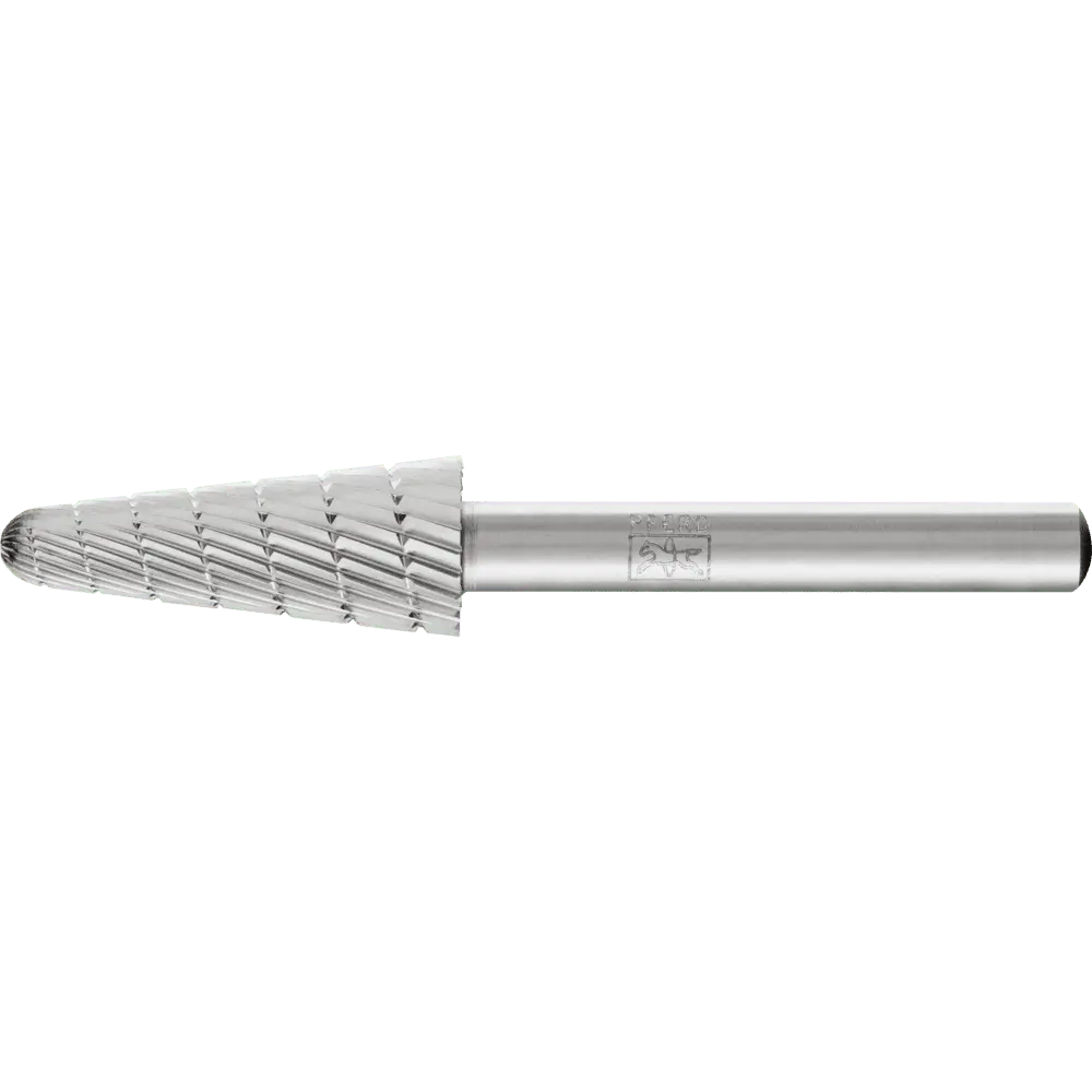 Produktfoto 1 von PFERD TOOLS HSS Frässtift Rundkegelform L Ø 12x30mm Schaft-Ø 6 mm Z 3 universal mittel fein Spanbrecher