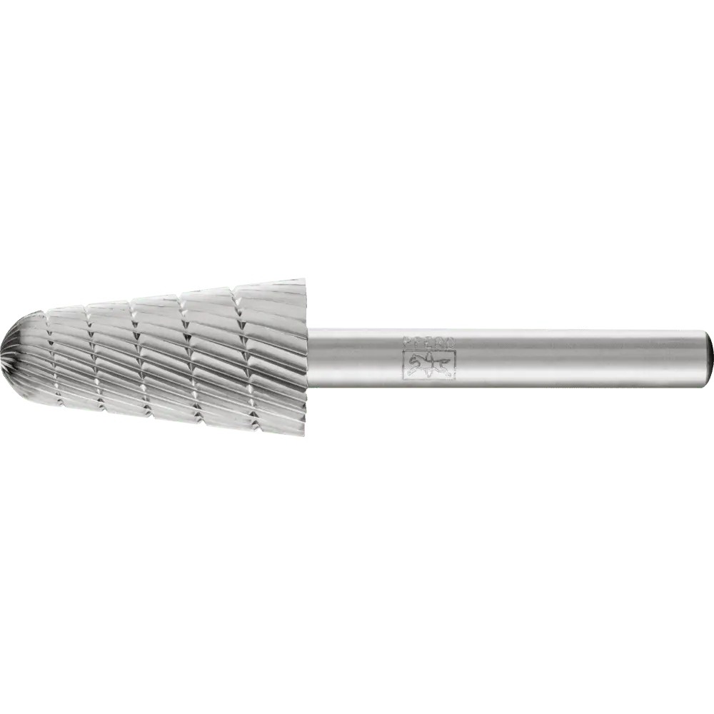 PFERD TOOLS HSS Frässtift Rundkegelform L Ø 16x30mm Schaft-Ø 6 mm Z 3 universal mittel fein Spanbrecher
