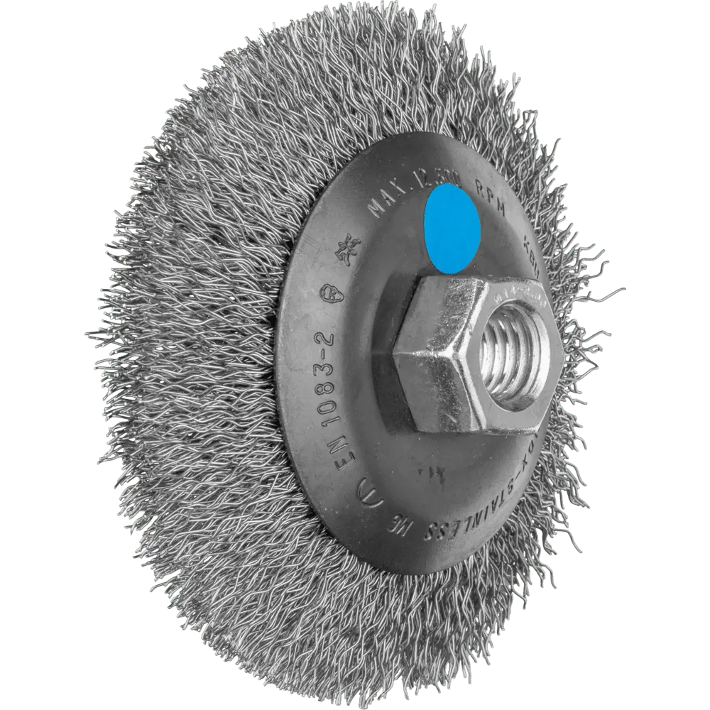 Produktfoto 1 von PFERD TOOLS Kegelbürste ungezopft KBU Ø 100x10mm M14 Edelstahl-Draht-Ø 0,35 mm Winkelschleifer (1)
