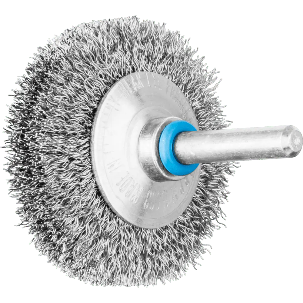 Produktfoto 1 von PFERD TOOLS Kegelbürste ungezopft KBU Ø50x10mm Schaft-Ø6 mm Edelstahl-Draht-Ø0,20, 10 Stk.