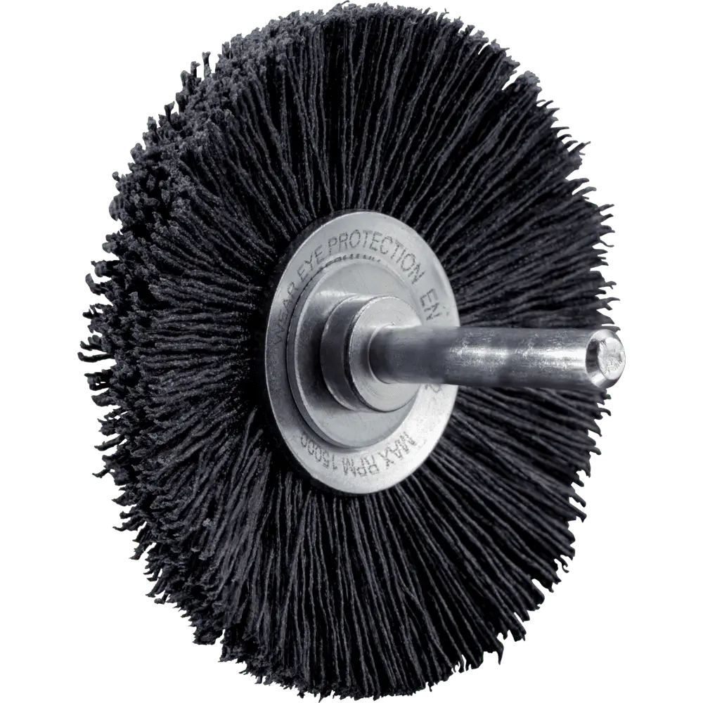 Produktfoto 1 von PFERD TOOLS Kegelbürste ungezopft KBU Ø 70x10mm Schaft-Ø 6 mm CO-Filament-Ø 0,55 mm Korn 120 rückseitiges Bürsten, 10 Stk.