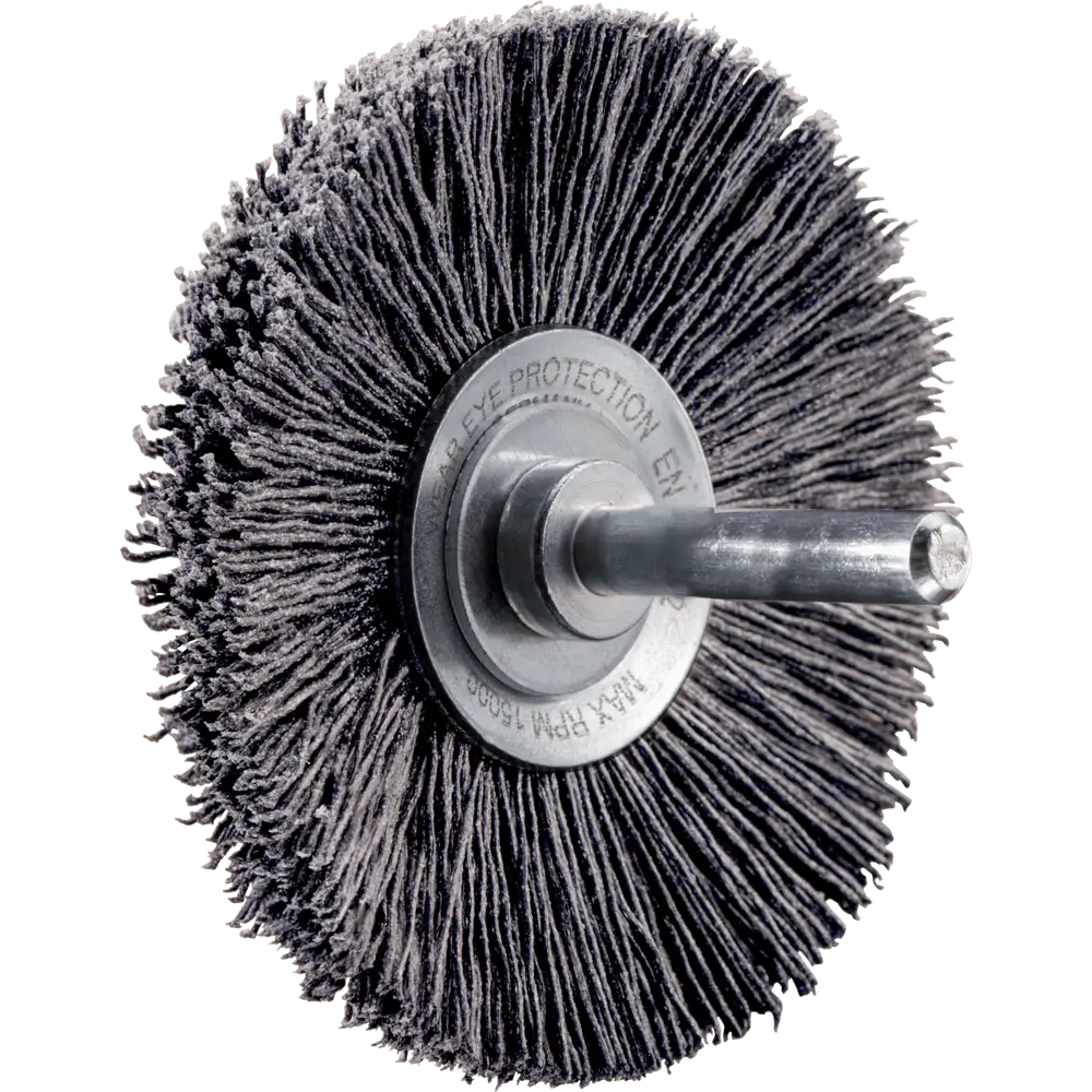 Produktfoto 1 von PFERD TOOLS Kegelbürste ungezopft KBU Ø 70x10mm Schaft-Ø 6 mm SiC-Filament-Ø 0,55 mm Korn 120 rückseitiges Bürsten, 10 Stk.