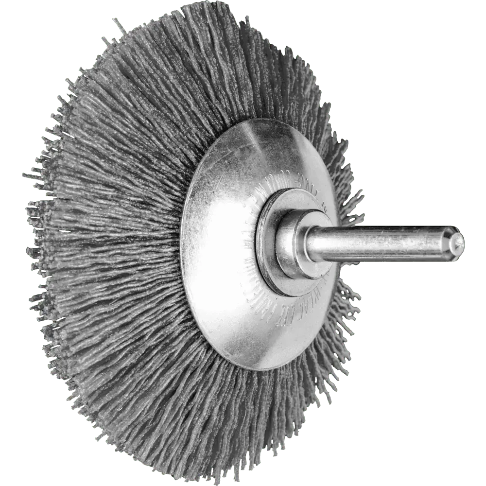 Produktfoto 1 von PFERD TOOLS Kegelbürste ungezopft KBU Ø 80x10mm Schaft-Ø 6 mm Keramik-Filament-Ø 0,55 mm Korn 120, 10 Stk.