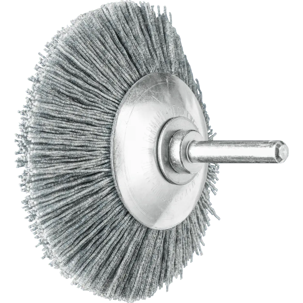 Produktfoto 1 von PFERD TOOLS Kegelbürste ungezopft KBU Ø 80x10mm Schaft-Ø 6 mm SiC-Filament-Ø 0,55 mm Korn 120, 10 Stk.