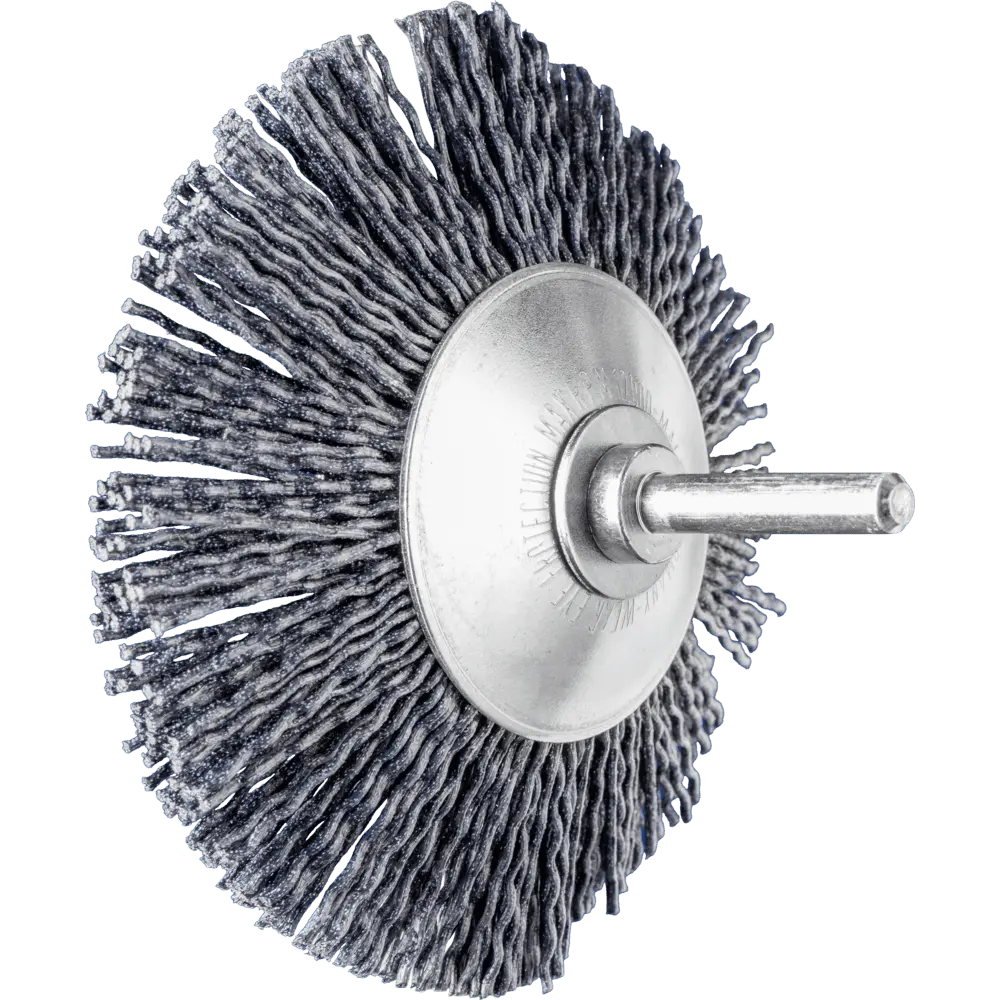 Produktfoto 1 von PFERD TOOLS Kegelbürste ungezopft KBU Ø 95x10mm Schaft-Ø 6 mm Keramik-Filament-Ø 1,10mm Korn 120, 10 Stk.