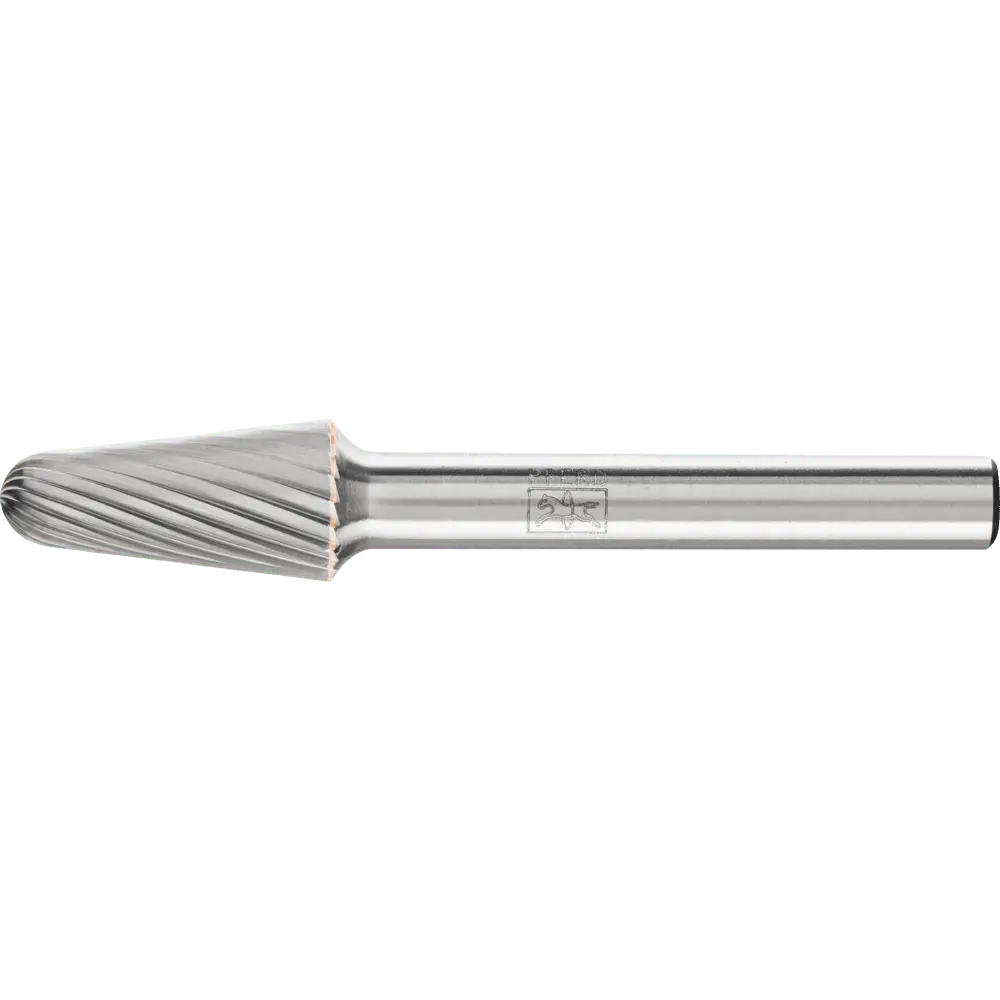 Produktfoto 1 von PFERD TOOLS Hartmetall Frässtift Rundkegel KEL Ø 10x20mm Schaft-Ø 6 mm Z3 universal mittel