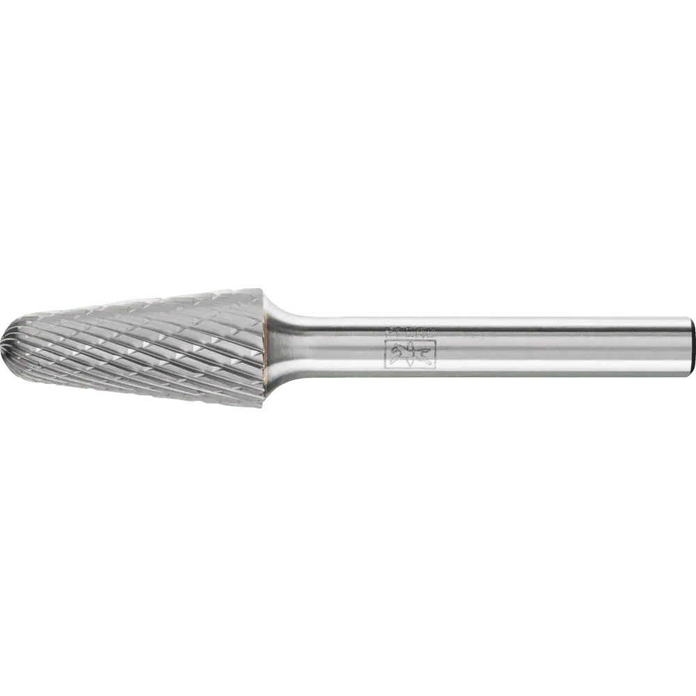 Produktfoto 1 von PFERD TOOLS Hartmetall Frässtift Rundkegel KEL Ø 12x25 mm Schaft-Ø 6 mm Z3P universal mittel kreuzverzahnt
