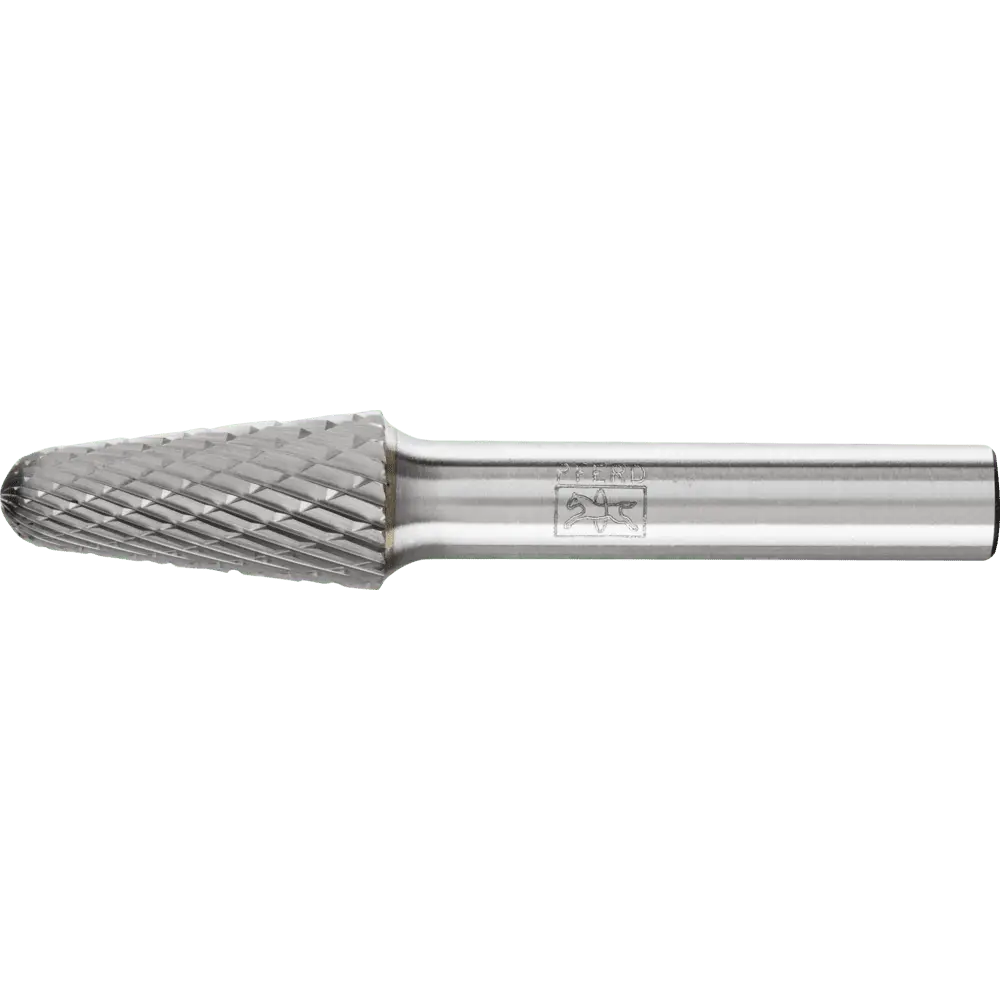 Produktfoto 1 von PFERD TOOLS Hartmetall Frässtift Rundkegel KEL Ø 12x25 mm Schaft-Ø 8 mm Z3P universal mittel kreuzverzahnt