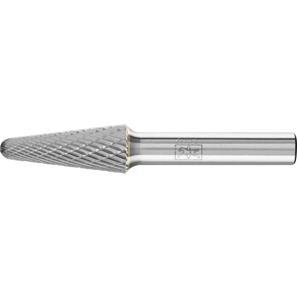 Produktfoto 1 von PFERD TOOLS Hartmetall Frässtift Rundkegel KEL Ø 12x30mm Schaft-Ø 8 mm Z3P universal mittel kreuzverzahnt