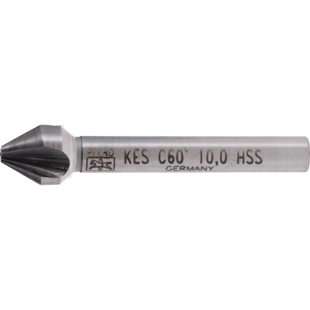 Produktfoto 1 von PFERD TOOLS HSS Kegel-und Entgratsenker 60° Ø 10mm Schaft-Ø 6 mm DIN 334 C