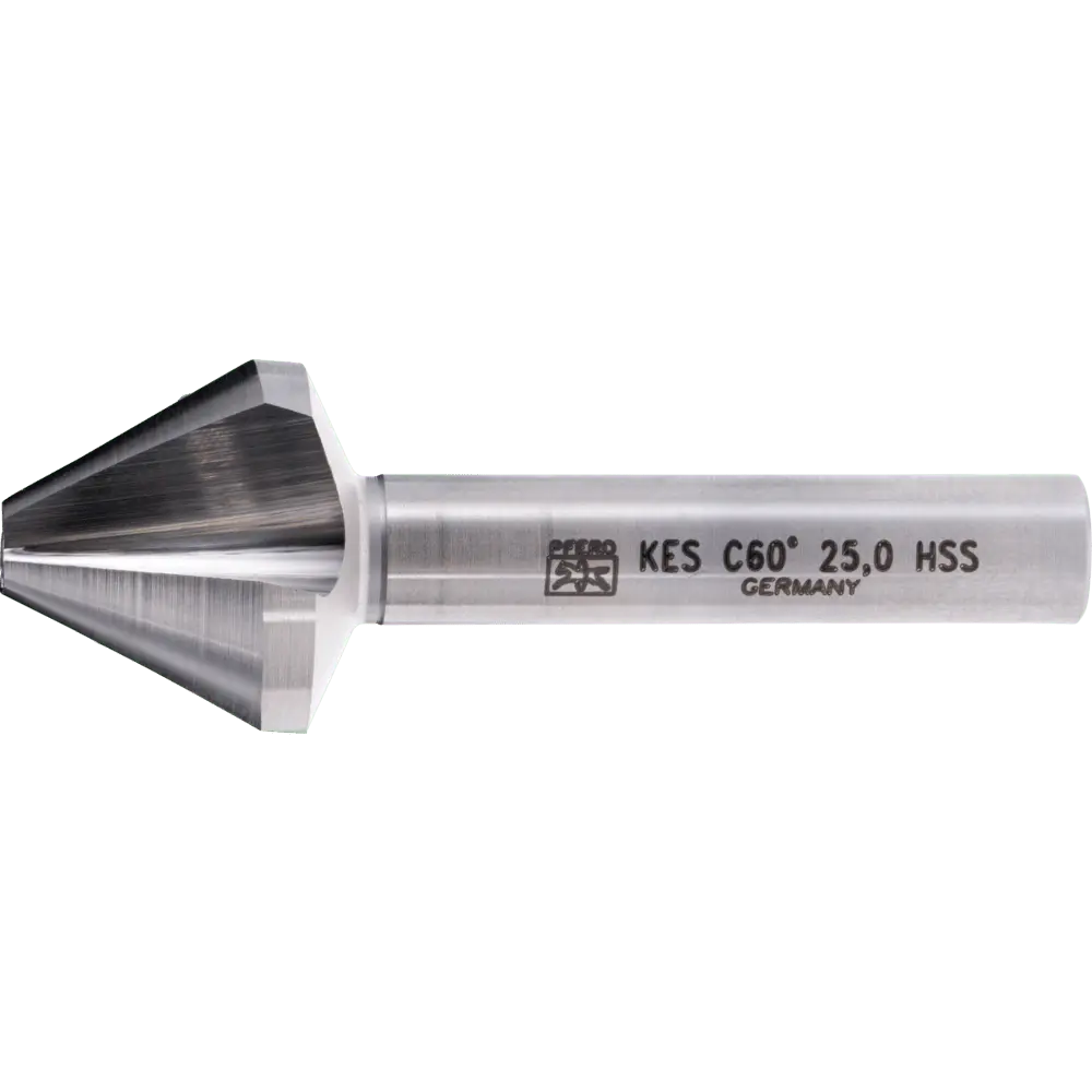 Produktfoto 1 von PFERD TOOLS HSS Kegel-und Entgratsenker 60° Ø 25 mm Schaft-Ø 10mm DIN 334 C
