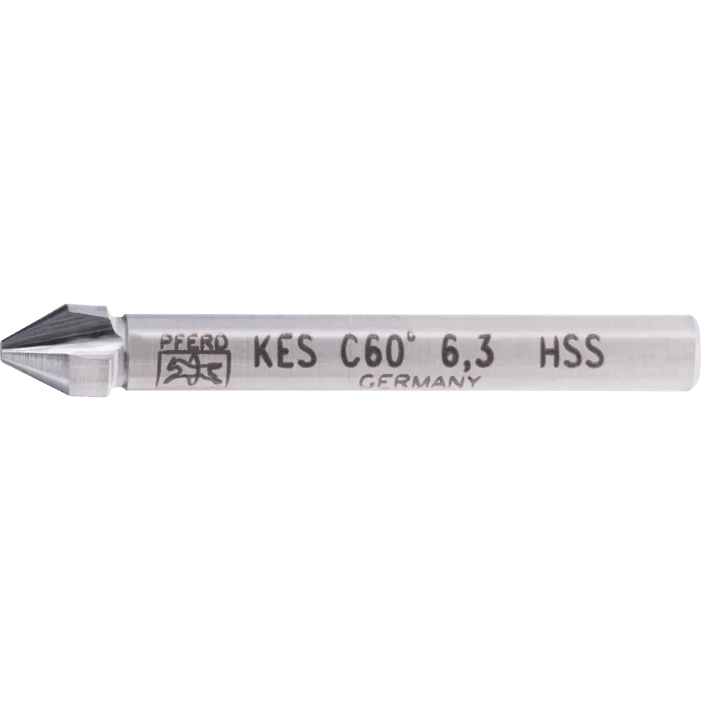 Produktfoto 1 von PFERD TOOLS HSS Kegel-und Entgratsenker 60° Ø 6,3 mm Schaft-Ø 5 mm DIN 334 C
