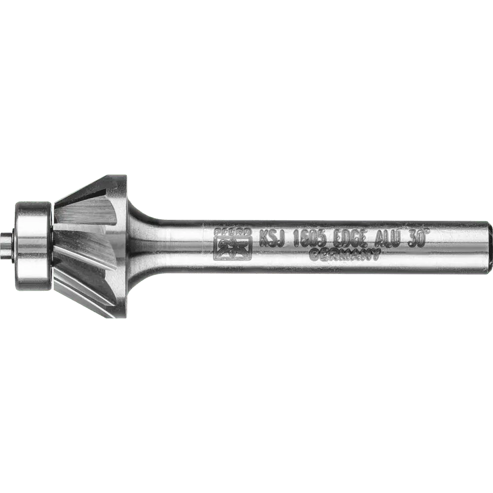 Produktfoto 1 von PFERD TOOLS Hartmetall Frässtift EDGE ALU Kegel KSJ 30° Ø 16x05 mm Schaft-Ø 6 mm Kantenbearbeitung Alu