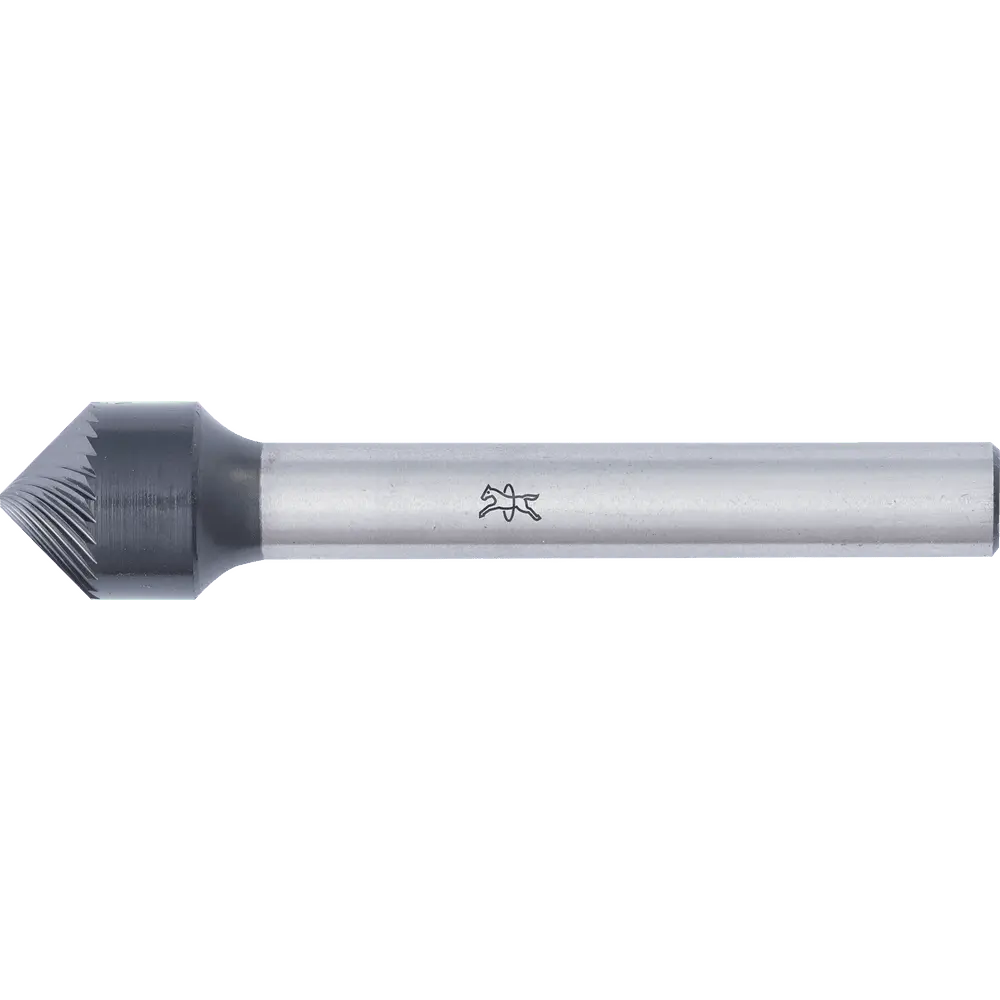 Produktfoto 1 von PFERD TOOLS Hartmetall Hochleistungsfrässtift Kegelsenkform KSK 10x05mm Schaft-Ø 6mm Z5 HICOAT beschichtet für Anfas-/Entgratarbeiten Robotereinsatz