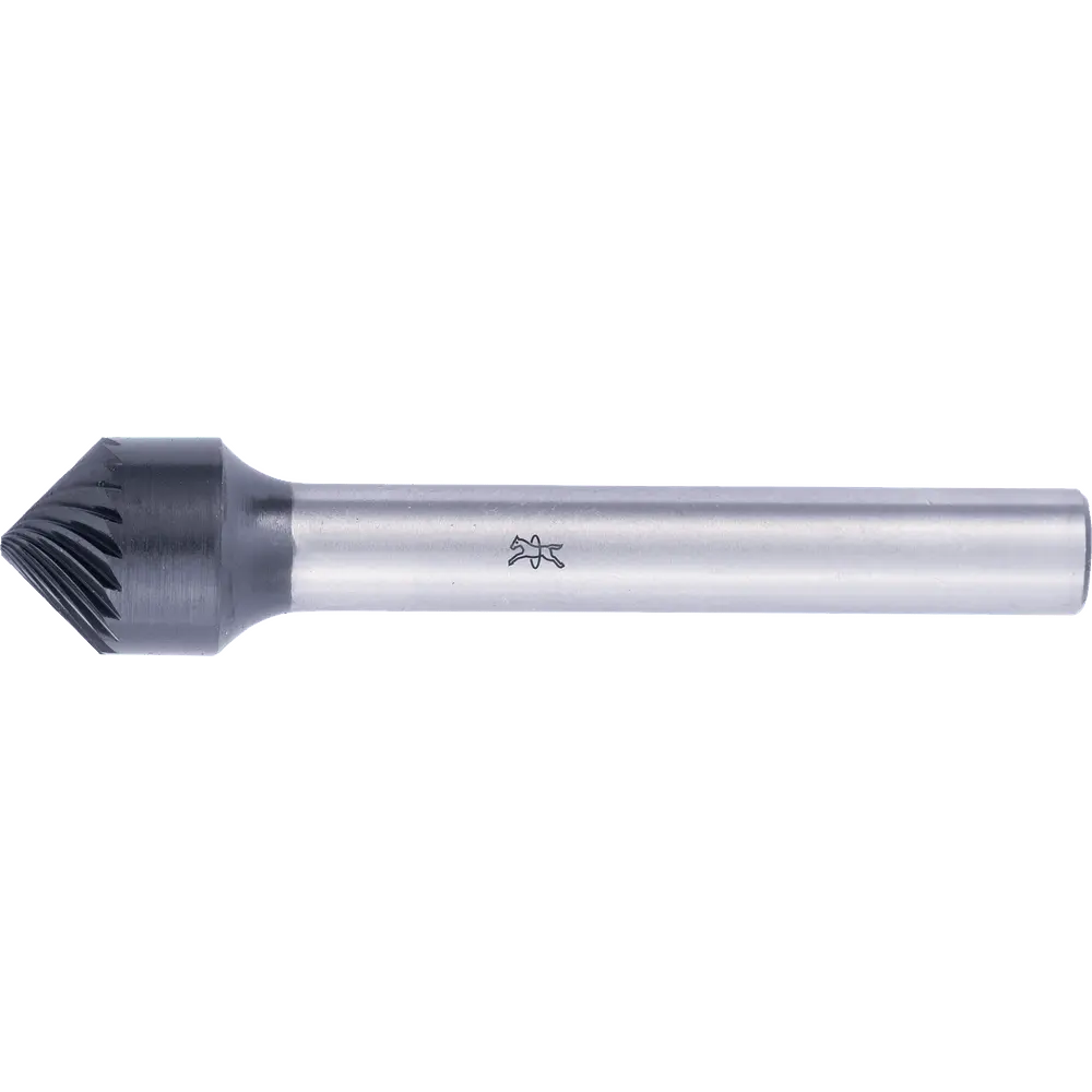 Produktfoto 1 von PFERD TOOLS Hartmetall Hochleistungsfrässtift Kegelsenkform KSK 10x05mm Schaft-Ø 6mm Z3 HICOAT beschichtet für Anfas-/Entgratarbeiten Robotereinsatz