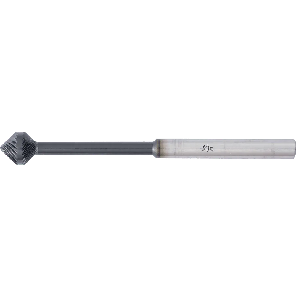 Produktfoto 1 von PFERD TOOLS Hartmetall Hochleistungsfrässtift KSK-WKN Ø 10x11mm Schaft-Ø 6x75mm Z3 HICOAT besch. Spezialform Anfas-/Entgratarbeiten Robotereinsatz