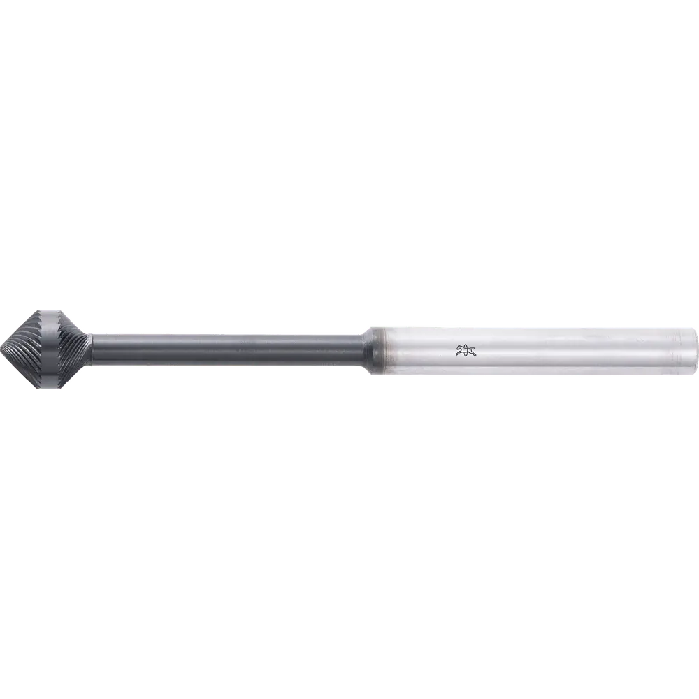 Produktfoto 1 von PFERD TOOLS Hartmetall Hochleistungsfrässtift KSK-WKN Ø 10x11mm Schaft-Ø 6x75mm Z5 HICOAT besch. Spezialform Anfas-/Entgratarbeiten Robotereinsatz