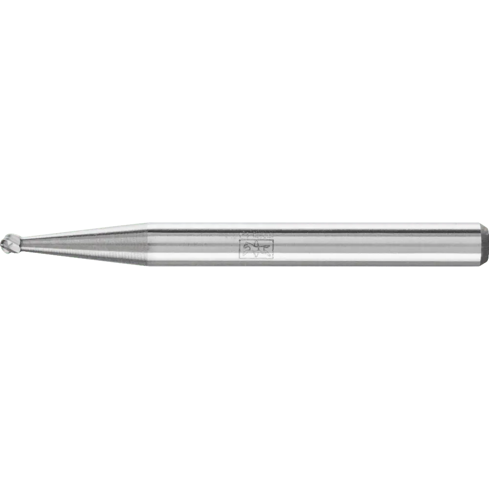 Produktfoto 1 von PFERD TOOLS Hartmetall Frässtift Kugel KUD Ø 1,5x1 mm Schaft-Ø 3 mm Z3P universal mittel kreuzverzahnt