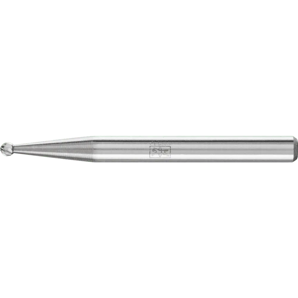 Produktfoto 1 von PFERD TOOLS Hartmetall Frässtift Kugel KUD Ø 1,5x1 mm Schaft-Ø 3 mm Z5 universal fein
