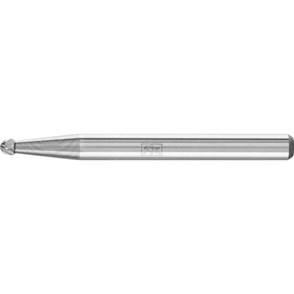 Produktfoto 1 von PFERD TOOLS Hartmetall Frässtift Kugel KUD Ø 02x1,5 mm Schaft-Ø 3 mm Z3P universal mittel kreuzverzahnt