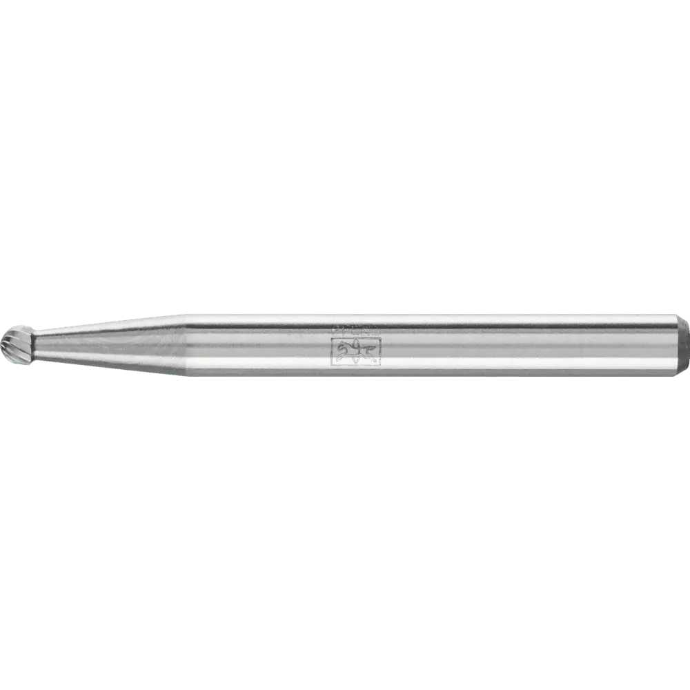 Produktfoto 1 von PFERD TOOLS Hartmetall Frässtift Kugel KUD Ø 02x1,5 mm Schaft-Ø 3 mm Z5 universal fein