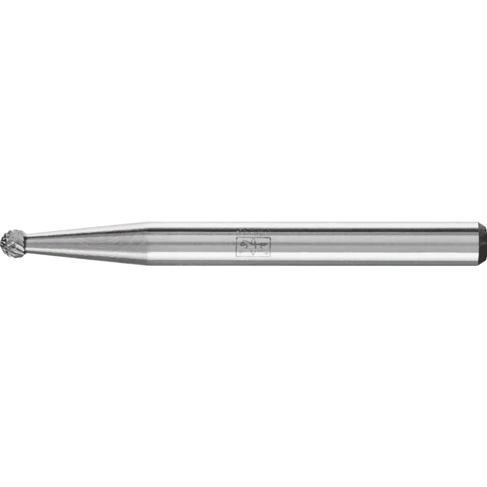 Produktfoto 1 von PFERD TOOLS Hartmetall Hochleistungsfrässtift MICRO Kugel KUD Ø 02x1,5 mm Schaft-Ø 3 mm Feinbearbeitung