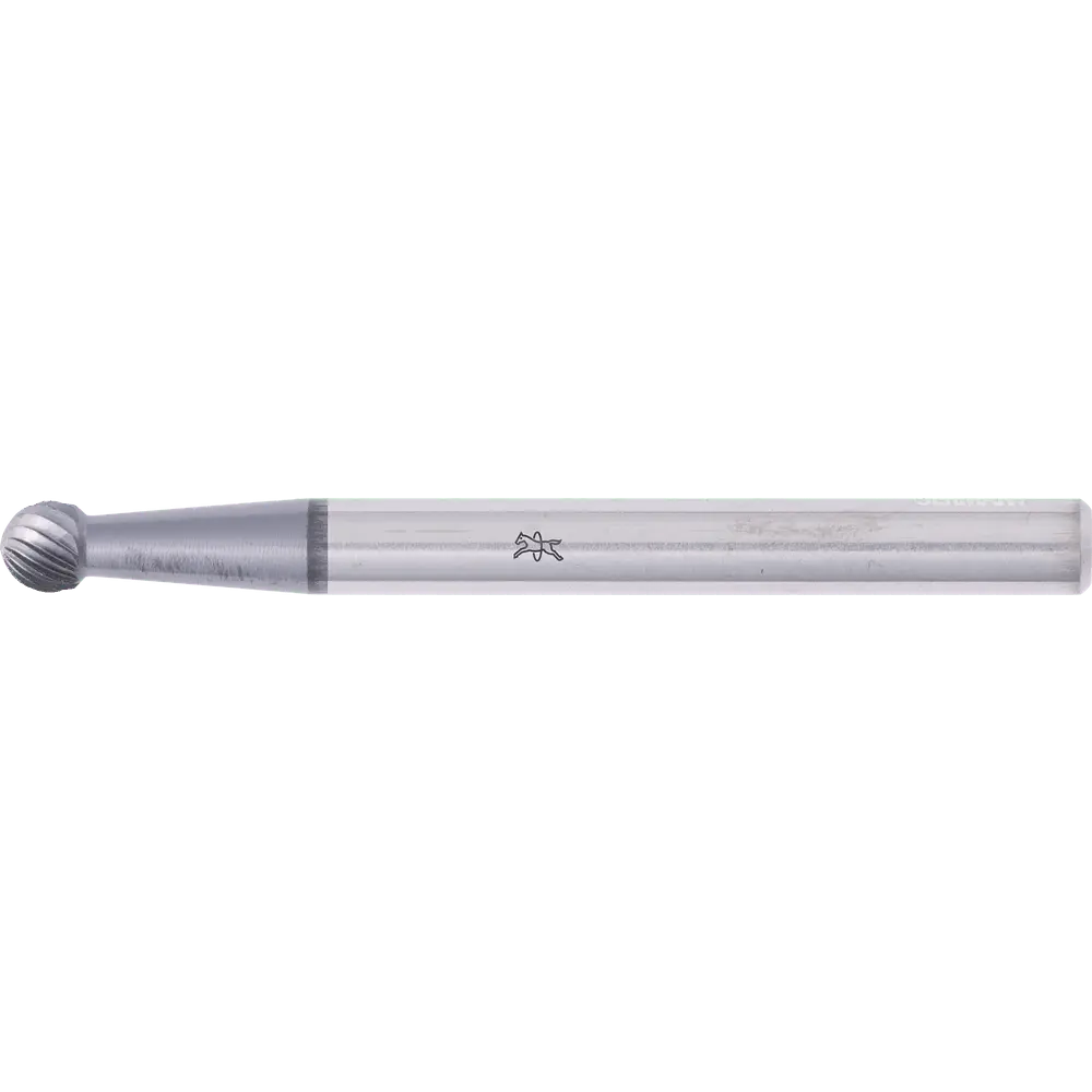 Produktfoto 1 von PFERD TOOLS Hartmetall Hochleistungsfrässtift Kugel KUD Ø 03x02mm Schaft-Ø 3mm Z5 HICOAT beschichtet universal fein