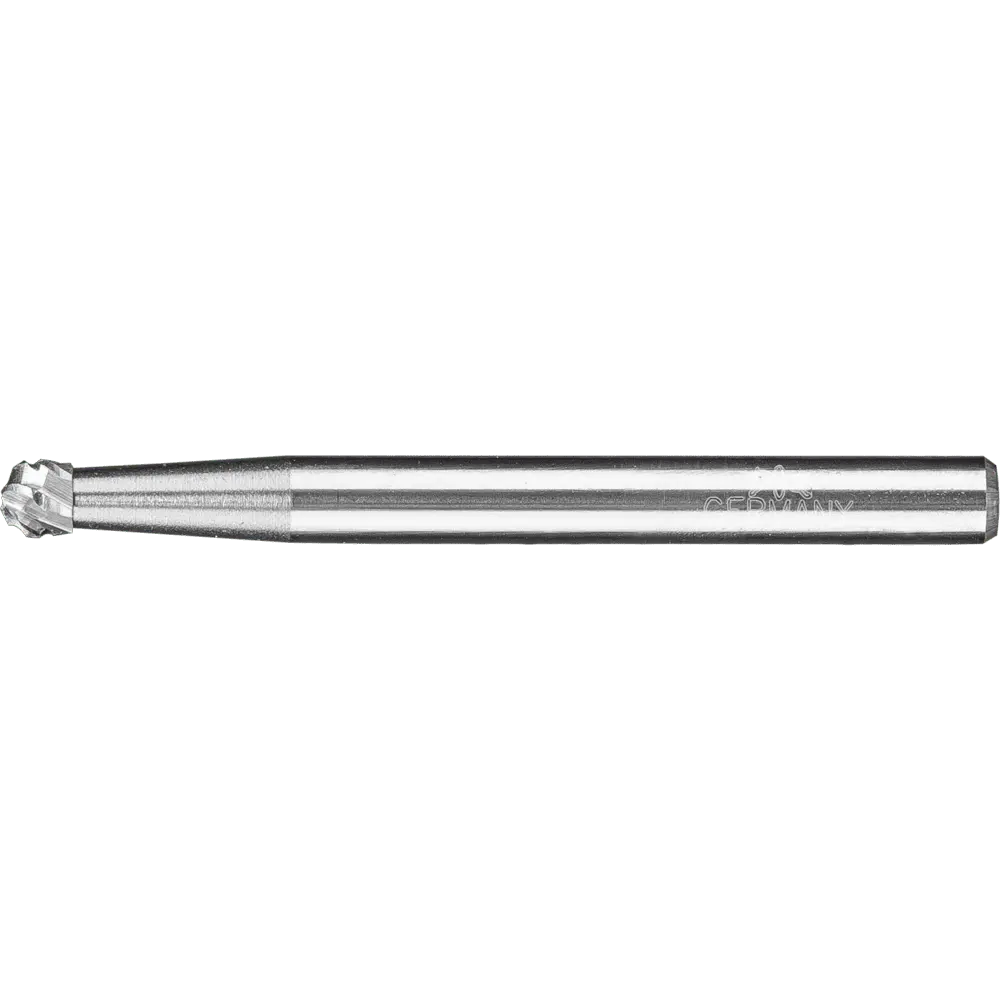 Produktfoto 1 von PFERD TOOLS Hartmetall Hochleistungsfrässtift Kugel KUD Ø 03x02 mm Schaft-Ø 3 mm TITANIUM für Titan
