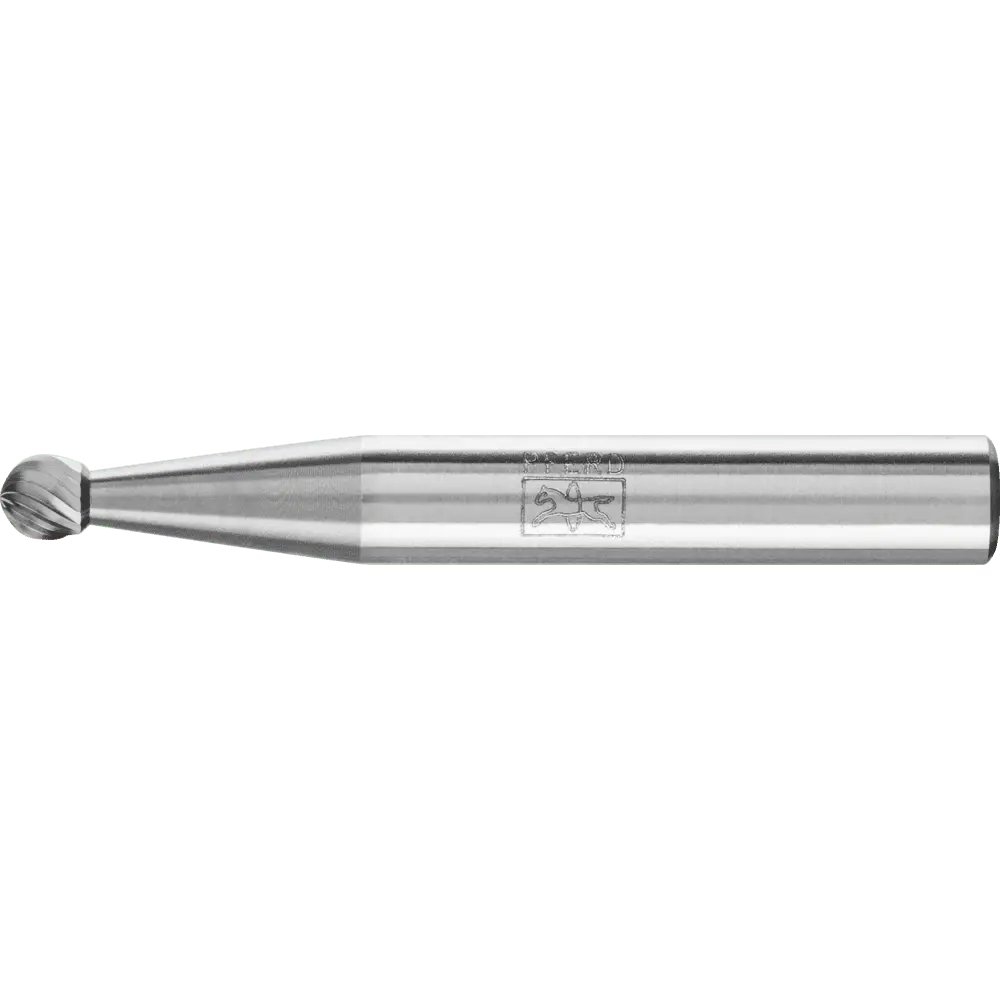 Produktfoto 1 von PFERD TOOLS Hartmetall Frässtift Kugel KUD Ø 04x03 mm Schaft-Ø 6 mm Z5 universal fein