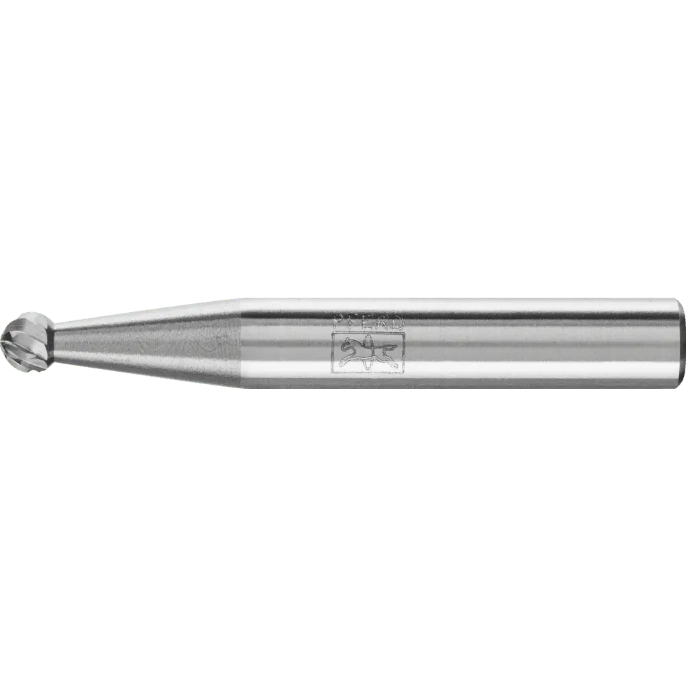 Produktfoto 1 von PFERD TOOLS Hartmetall Frässtift Kugel KUD Ø 04x03 mm Schaft-Ø 6 mm Z3P universal mittel kreuzverzahnt