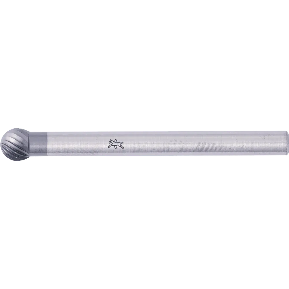 Produktfoto 1 von PFERD TOOLS Hartmetall Hochleistungsfrässtift Kugel KUD Ø 04x03mm Schaft-Ø 3mm Z5 HICOAT beschichtet universal fein