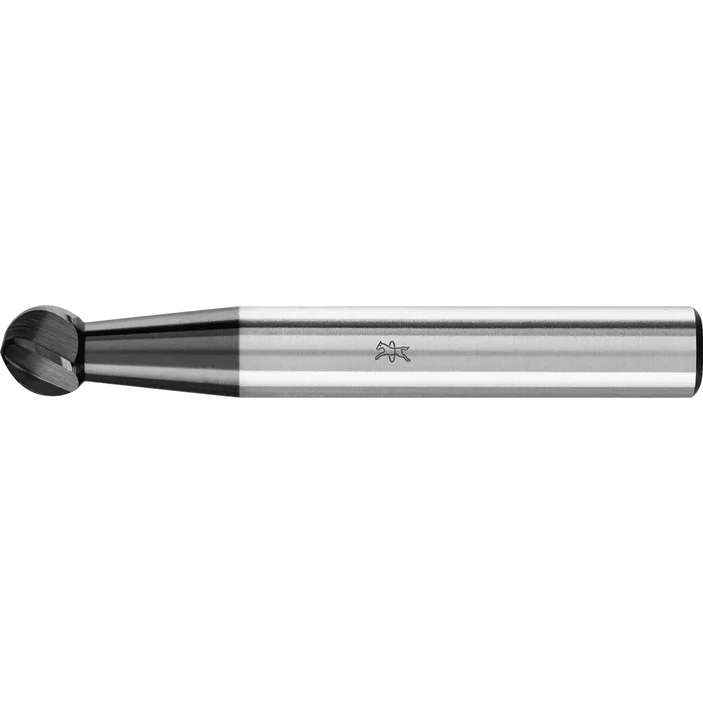 Produktfoto 1 von PFERD TOOLS Hartmetall Hochleistungsfrässtift ALU Kugel KUD Ø 06x05mm Schaft-Ø 6mm HICOAT beschichtet für Alu/NE Metalle
