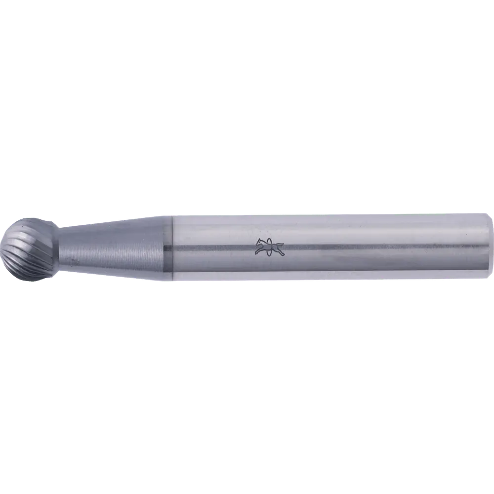 Produktfoto 1 von PFERD TOOLS Hartmetall Hochleistungsfrässtift Kugel KUD Ø 06x05mm Schaft-Ø 6mm Z5 HICOAT beschichtet universal fein