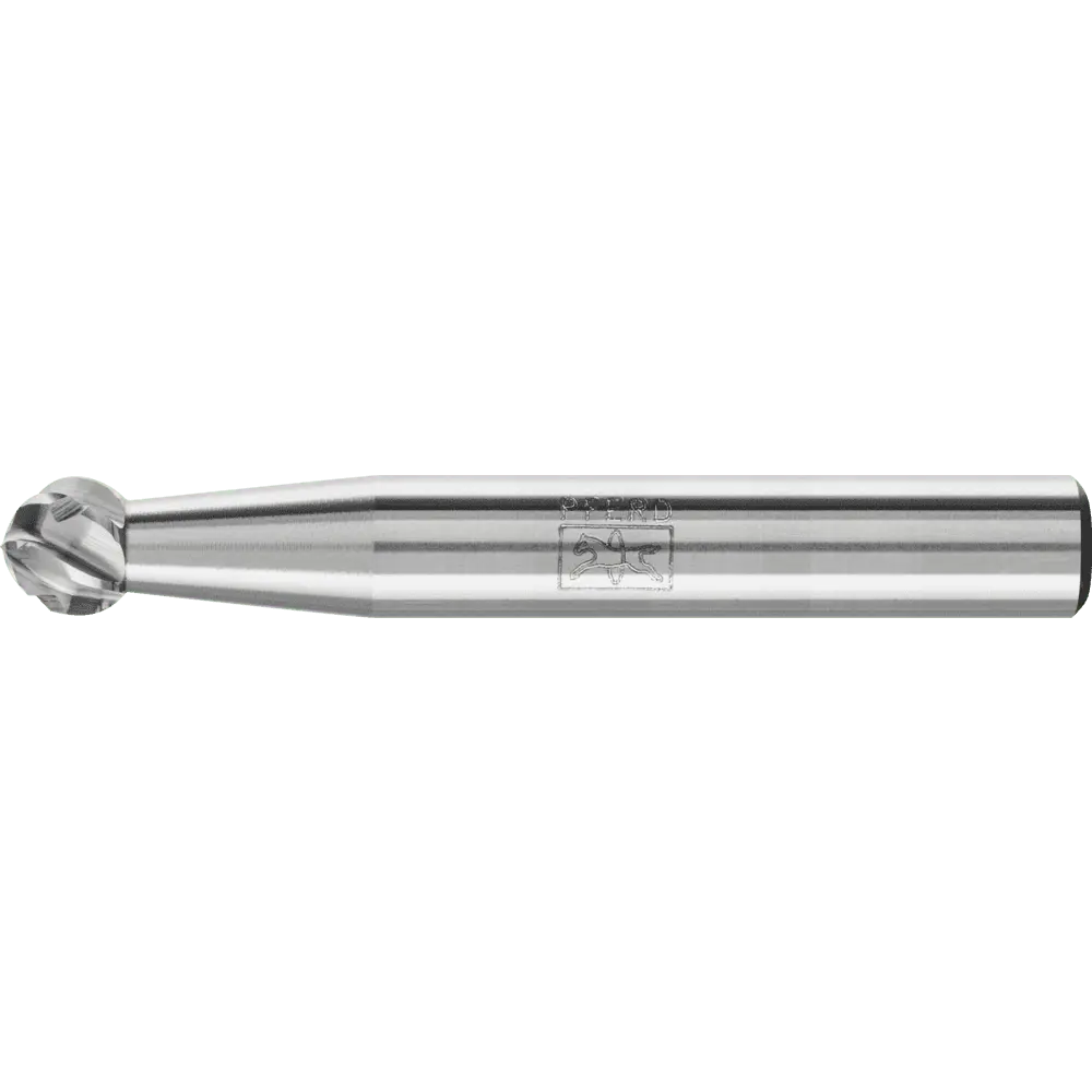 PFERD TOOLS Hartmetall Hochleistungsfrässtift STEEL Kugel KUD Ø 06x05 mm Schaft-Ø 6 mm für Stahl