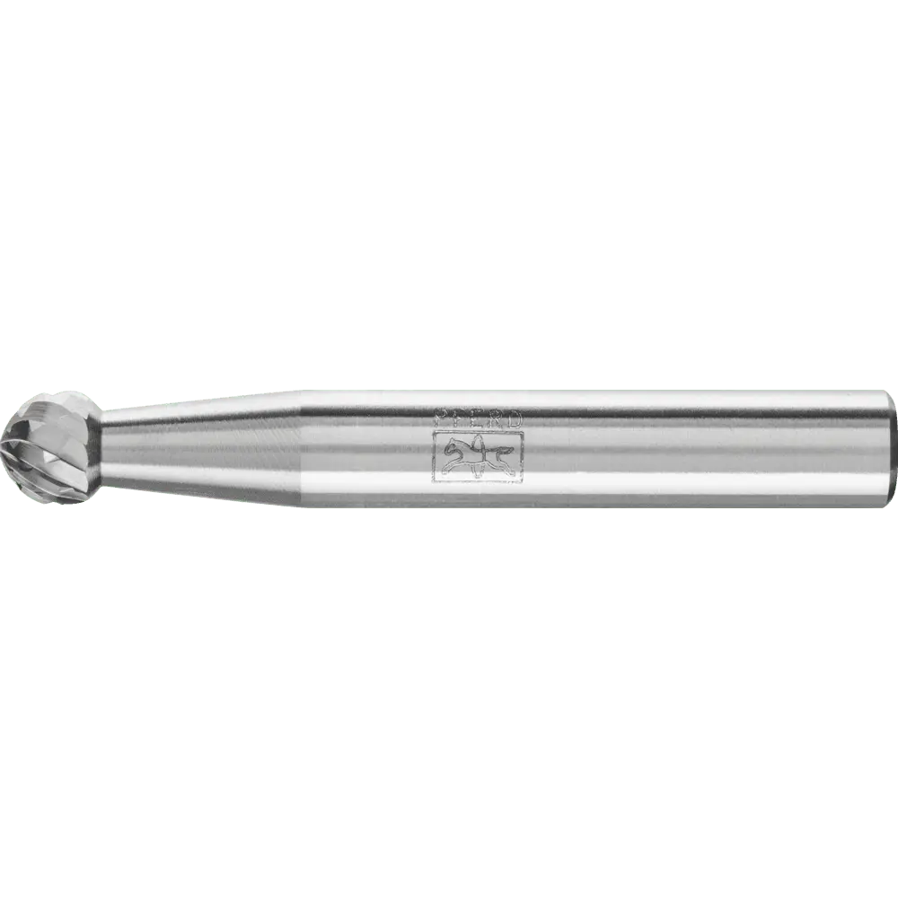 Produktfoto 1 von PFERD TOOLS Hartmetall Frässtift Kugel KUD Ø 06x05 mm Schaft-Ø 6 mm Z4 universal mittel fein