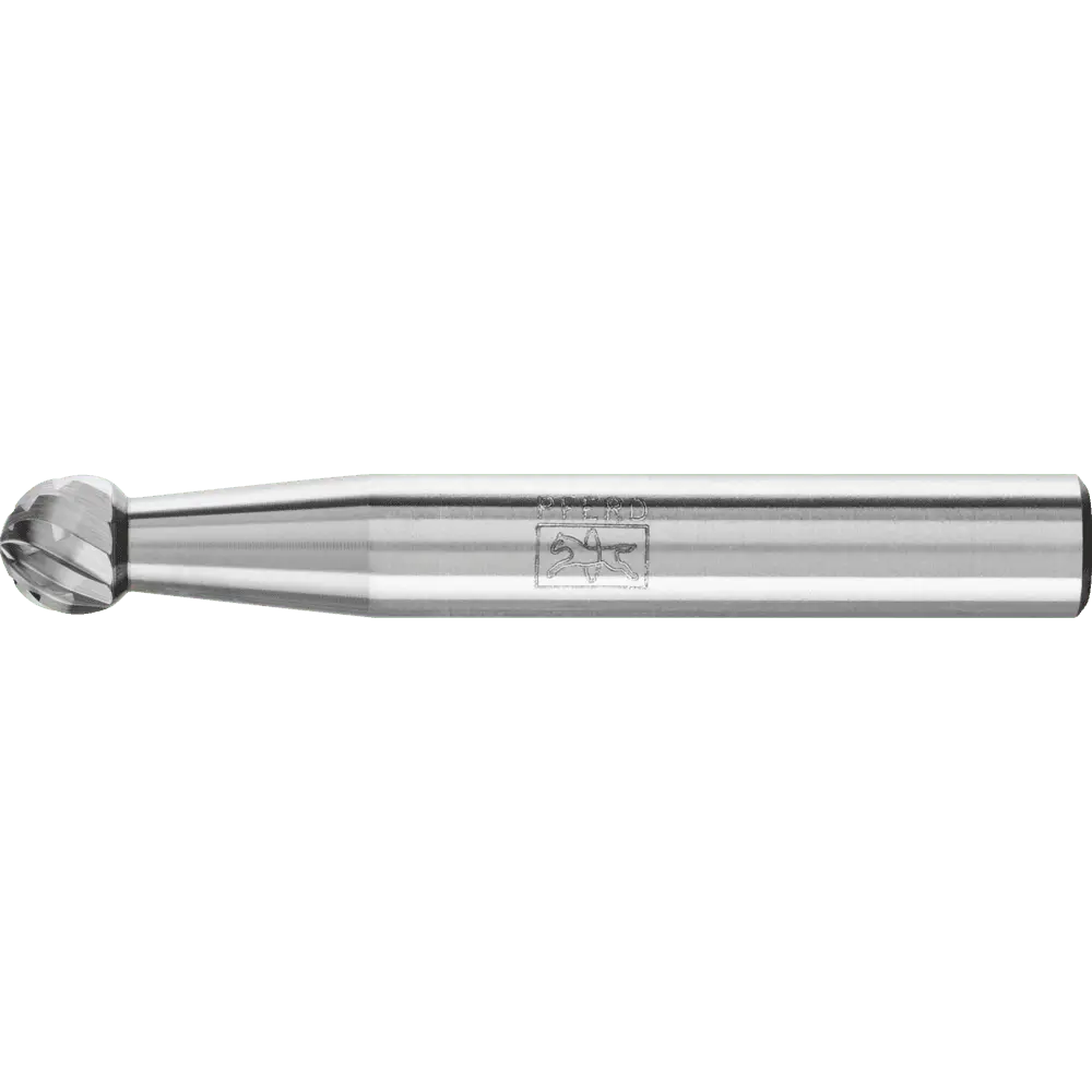 Produktfoto 1 von PFERD TOOLS Hartmetall Frässtift Kugel KUD Ø 06x05 mm Schaft-Ø 6 mm Z3P universal mittel kreuzverzahnt