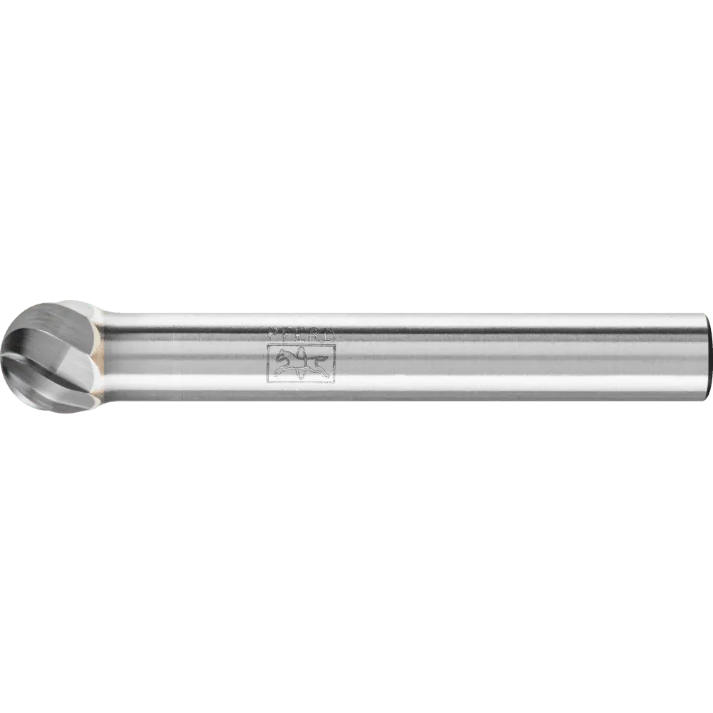 Produktfoto 1 von PFERD TOOLS Hartmetall Frässtift Kugel KUD Ø 08x07 mm Schaft-Ø 6 mm Z1 universal grob