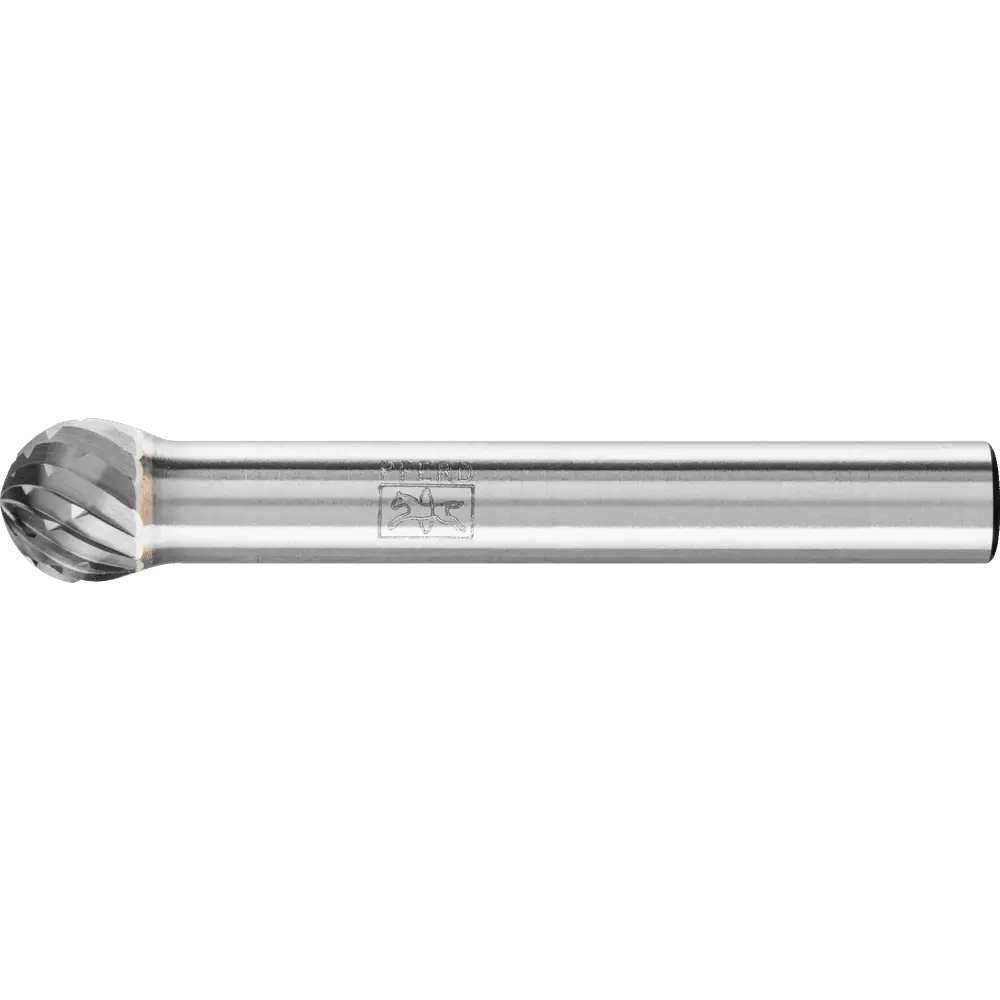 Produktfoto 1 von PFERD TOOLS Hartmetall Frässtift Kugel KUD Ø 08x20mm Schaft-Ø 6 mm Z3P universal mittel kreuzverzahnt