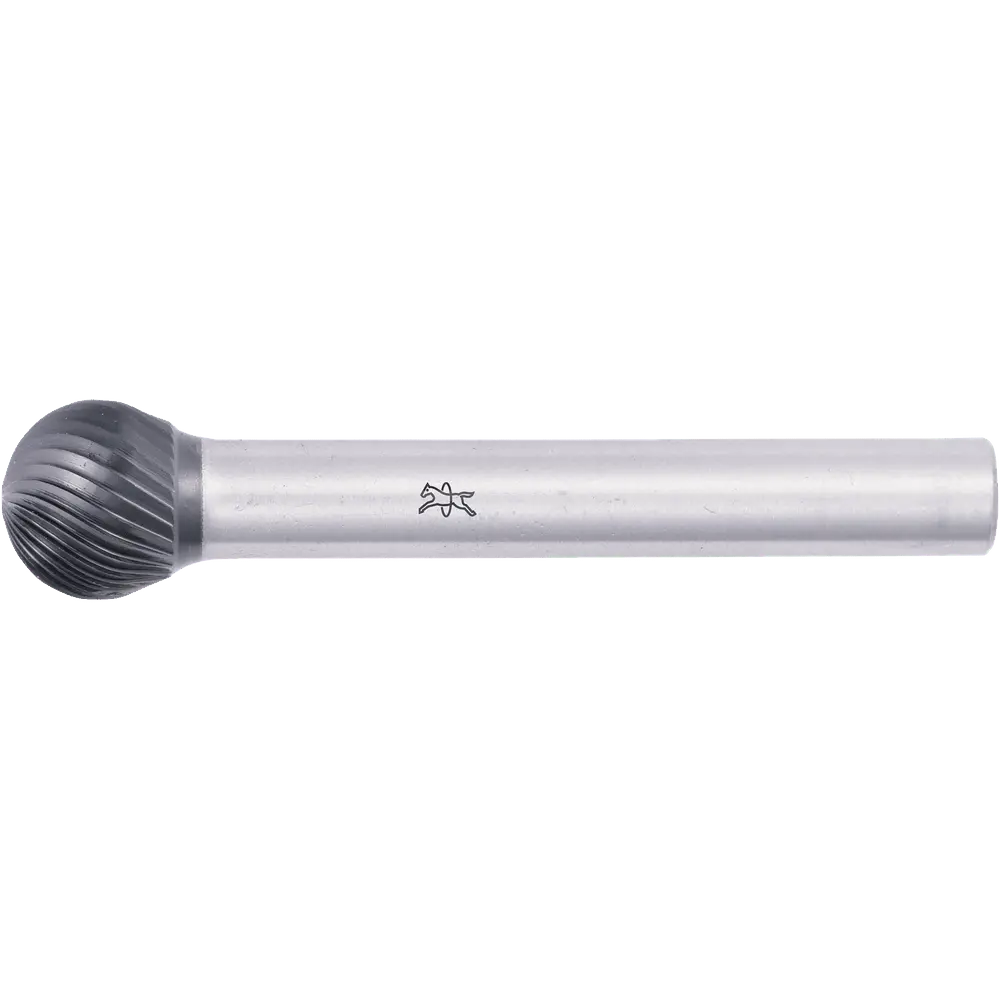 Produktfoto 1 von PFERD TOOLS Hartmetall Hochleistungsfrässtift Kugel KUD Ø 10x09mm Schaft-Ø 6mm Z5 HICOAT beschichtet universal fein