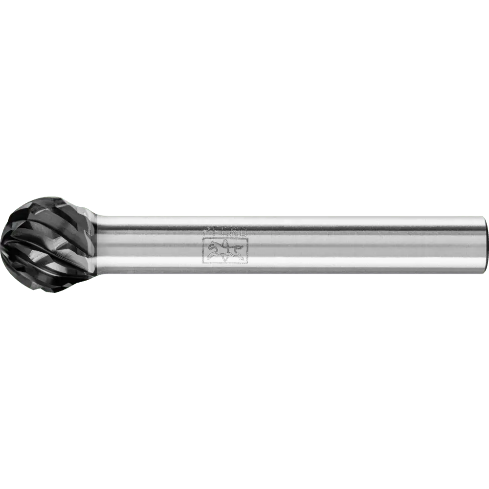 Produktfoto 1 von PFERD TOOLS Hartmetall Hochleistungsfrässtift STEEL Kugel KUD Ø 10x09 mm Schaft-Ø 6 mm HICOAT für Stahl