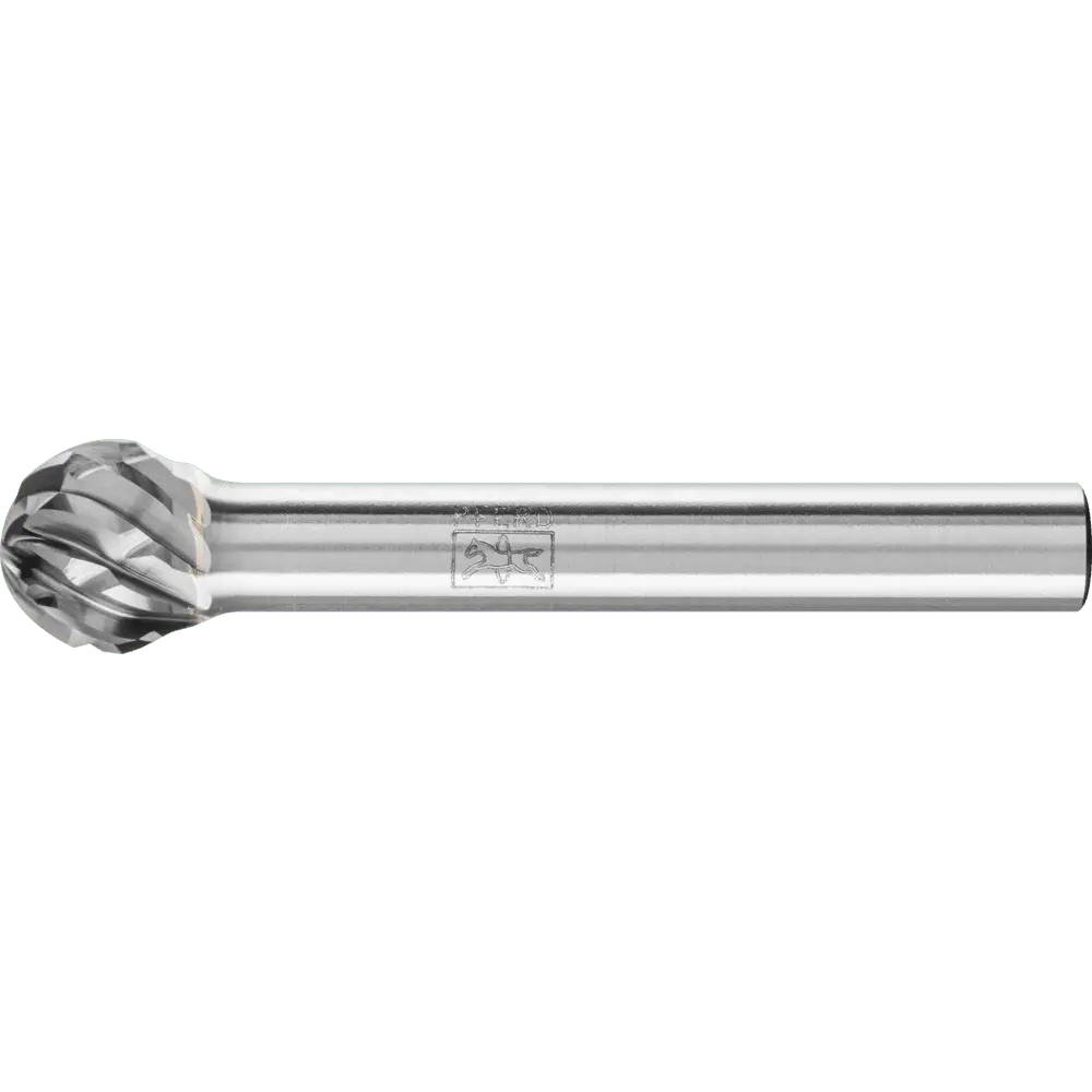 Produktfoto 1 von PFERD TOOLS Hartmetall Hochleistungsfrässtift STEEL Kugel KUD Ø 10x09 mm Schaft-Ø 6 mm für Stahl