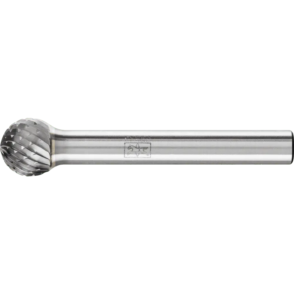 Produktfoto 1 von PFERD TOOLS Hartmetall Frässtift Kugel KUD Ø 10x09 mm Schaft-Ø 6 mm Z4 universal mittel fein