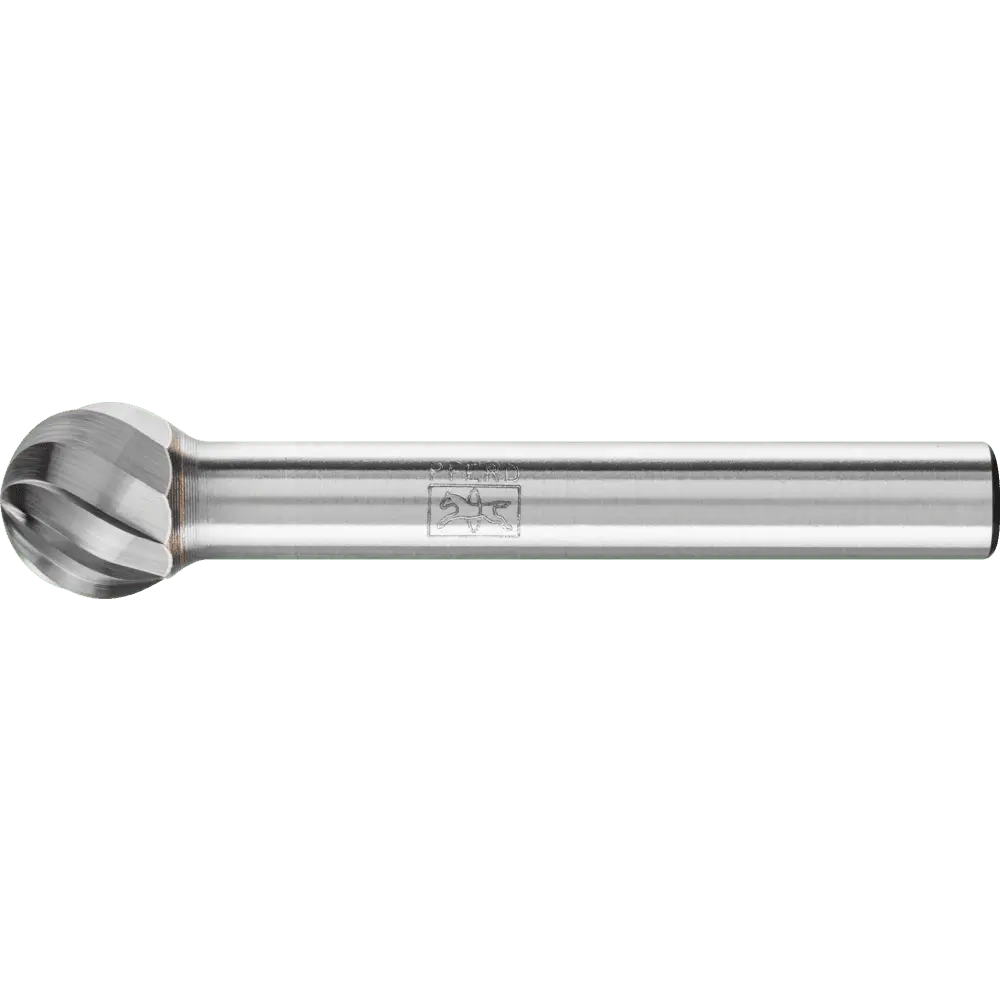 Produktfoto 1 von PFERD TOOLS Hartmetall Frässtift Kugel KUD Ø 10x09 mm Schaft-Ø 6 mm Z1 universal grob