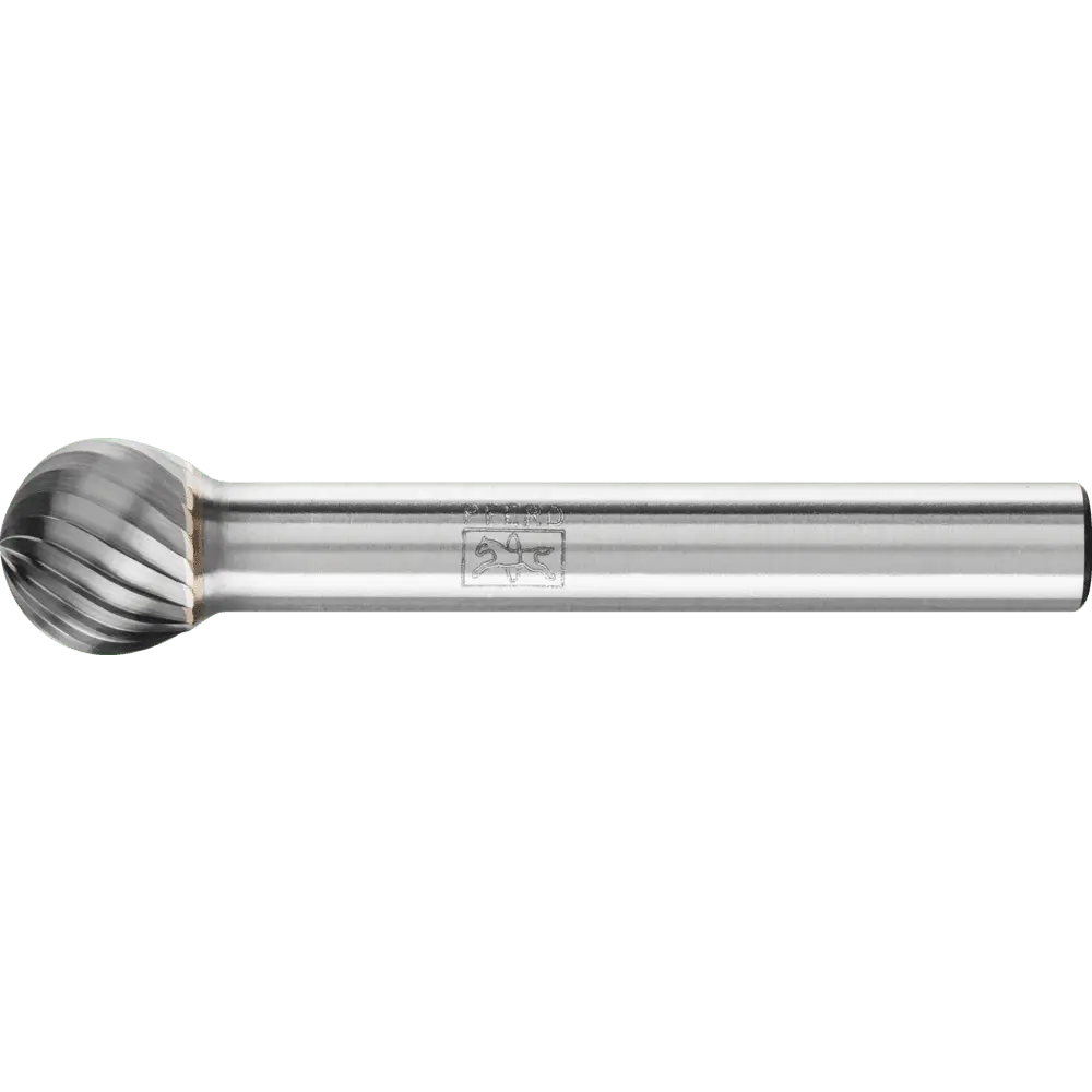 Produktfoto 1 von PFERD TOOLS Hartmetall Frässtift Kugel KUD Ø 10x09 mm Schaft-Ø 6 mm Z3 universal mittel